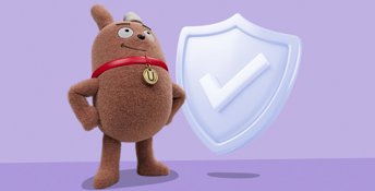 Split Content Underdog Hero Shield Tick Purple