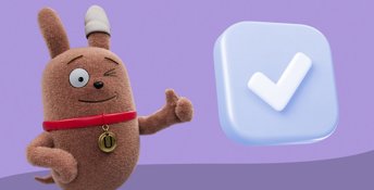 Split Content Underdog Wink Thumb Tick Purple